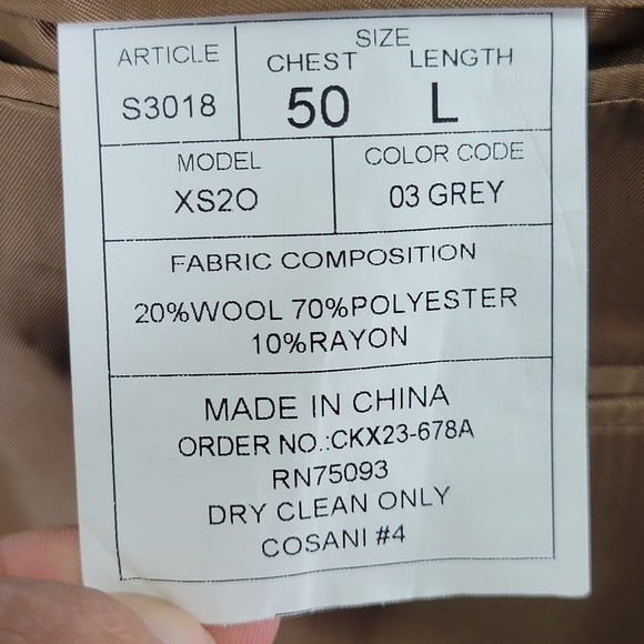 Linea Uomo Men's Sport Coat Wool Blend Heavy Flannel Plaid Luxury Fabric 50L - Picture 7 of 16